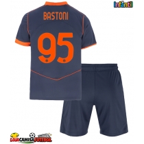 Camisa de Futebol Inter Milan Alessandro Bastoni #95 Equipamento Alternativo Infantil 2025-26 Manga Curta (+ Calças curtas)